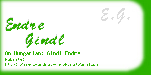 endre gindl business card